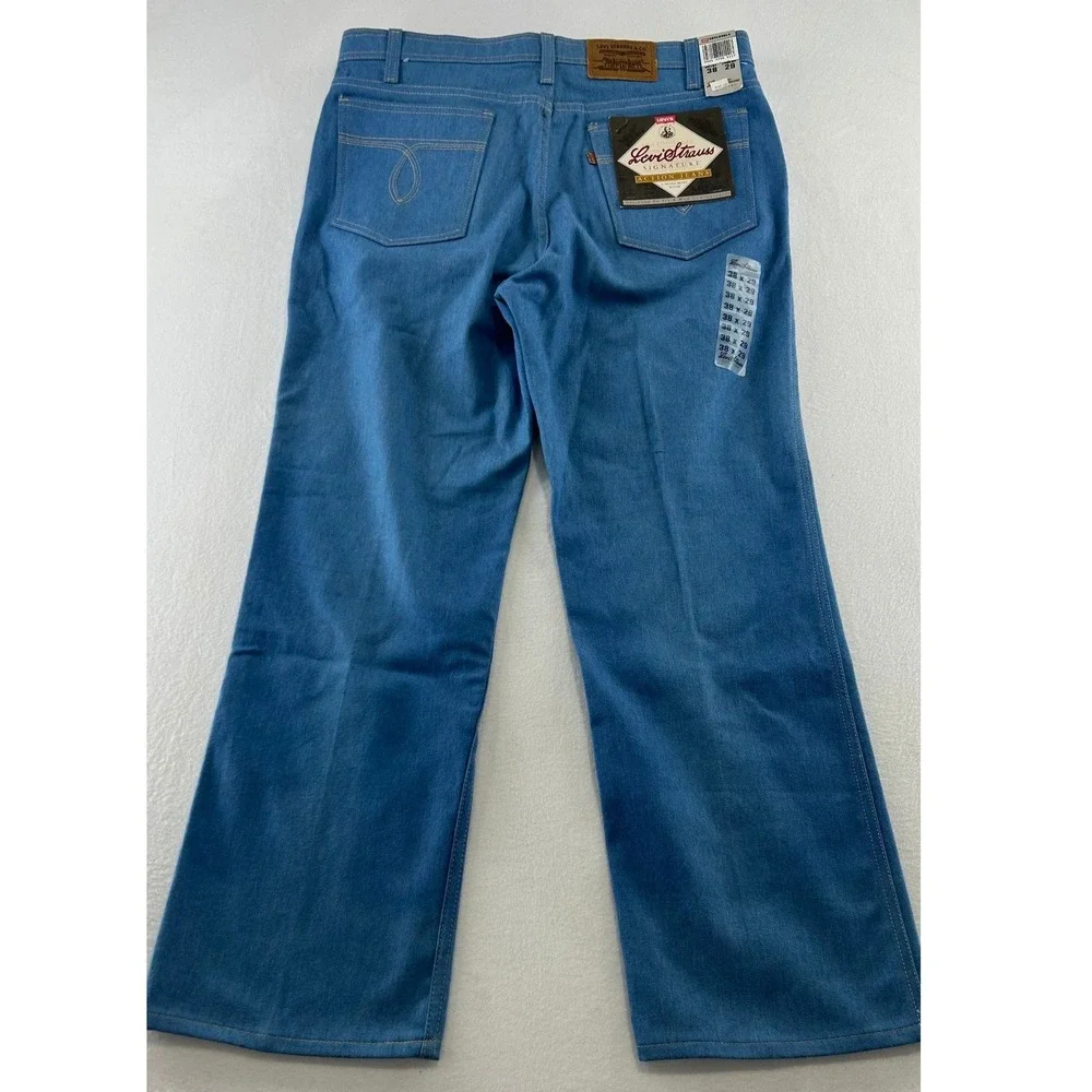 Vintage Levis Action Jeans Mens 38x29 Orange Tab Blue Denim Made in USA NWT